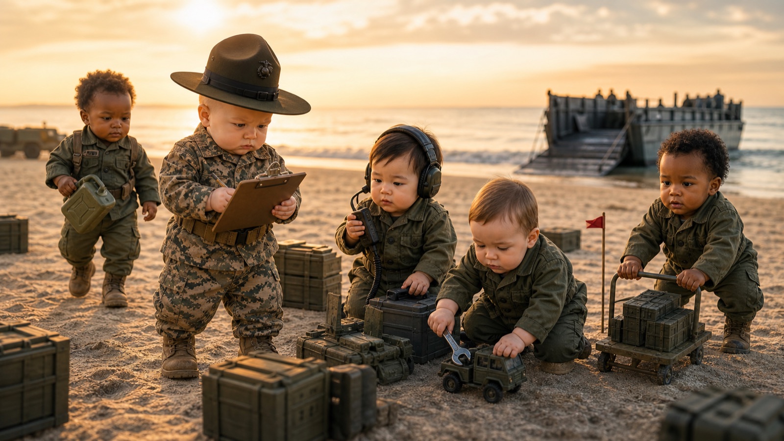 Marine Corps Pacific beach logistics tribute