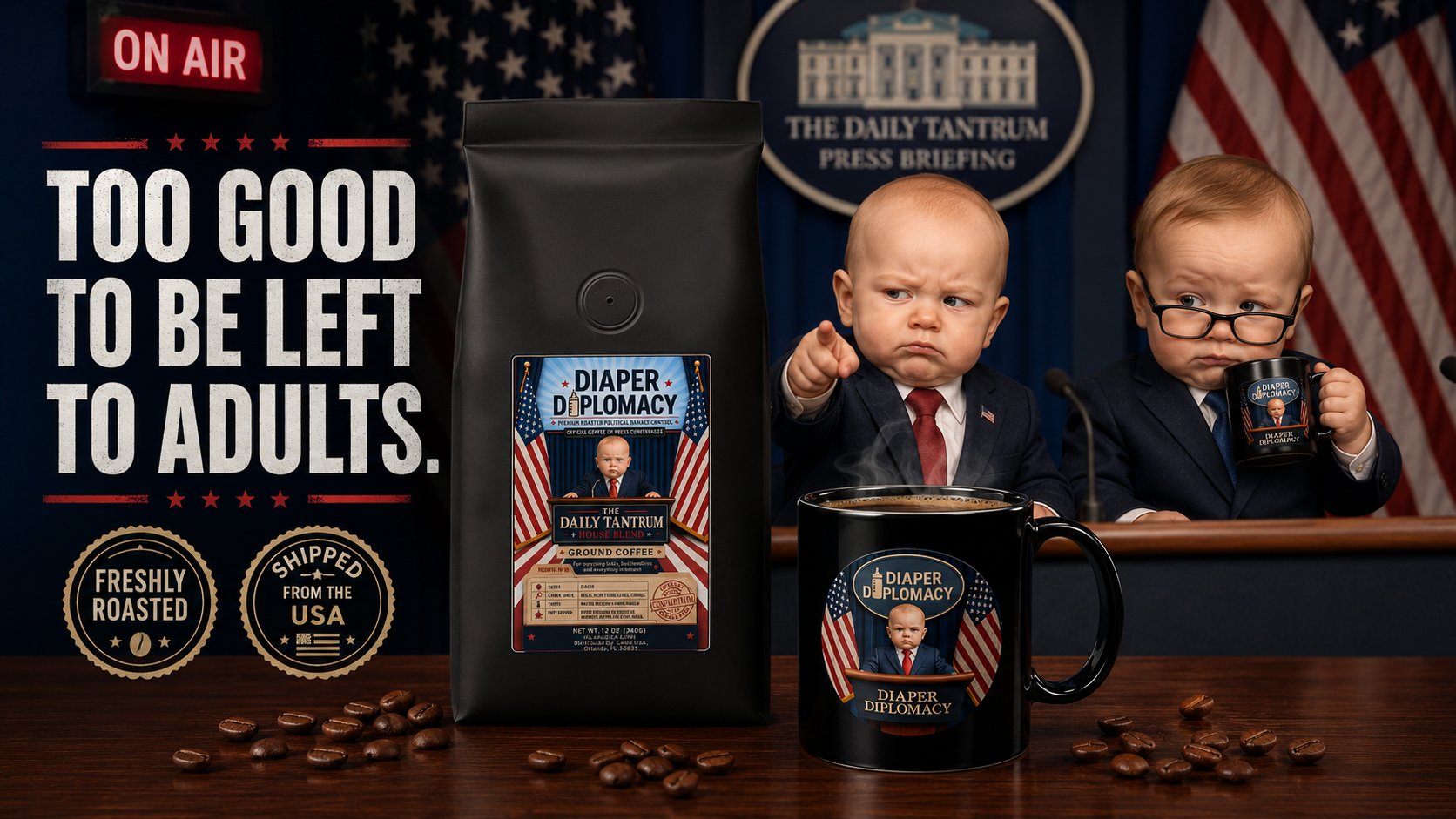 Diaper Diplomacy coffee and mug bundle